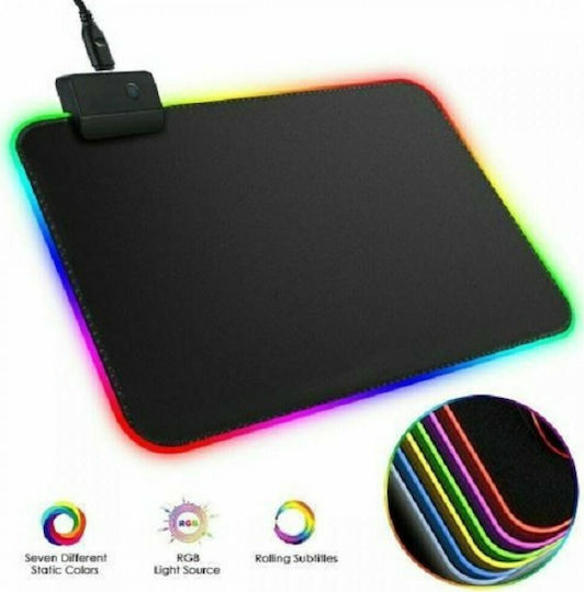 iMice GMS-WT5 Soft Gaming Mouse Pad Medium (350mm) με RGB Φωτισμό μέσω USB Μαύρο