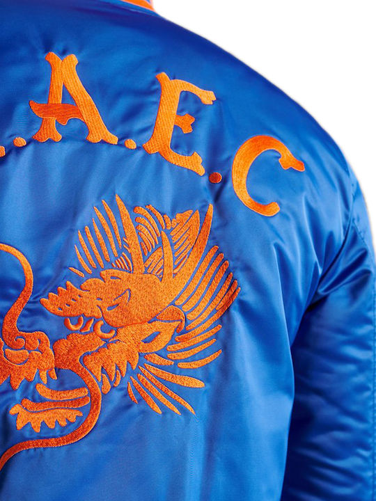 Varsity Bomber Collegejacke Jacke Blau