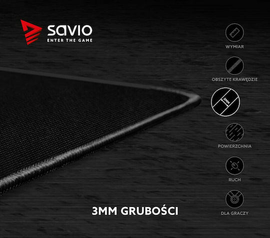 Savio Precision Control Gaming Mouse Pad XL (700mm) Black GPCL