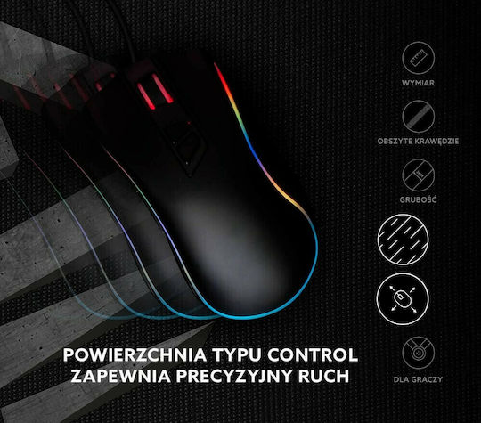 Savio Precision Control Gaming Mouse Pad (250mm) Μαύρο GPCS