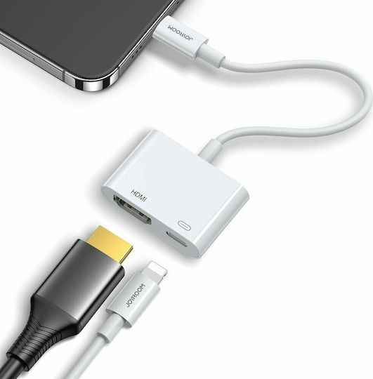 Joyroom Konverter Blitzschlag männlich zu HDMI / Blitzschlag weiblich Weiß 1Stück S-H141