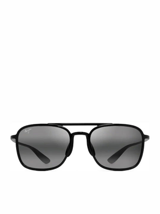 Maui Jim Keokea Men's Sunglasses with Black Plastic Frame and Black Polarized Lens 447-02