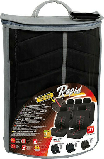 Lampa Car Cover Set 9pcs Polyester Rapid Black