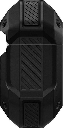 Spigen Tough Armor Θήκη Σιλικόνης με Γάντζο σε Μαύρο χρώμα για Apple AirPods 3