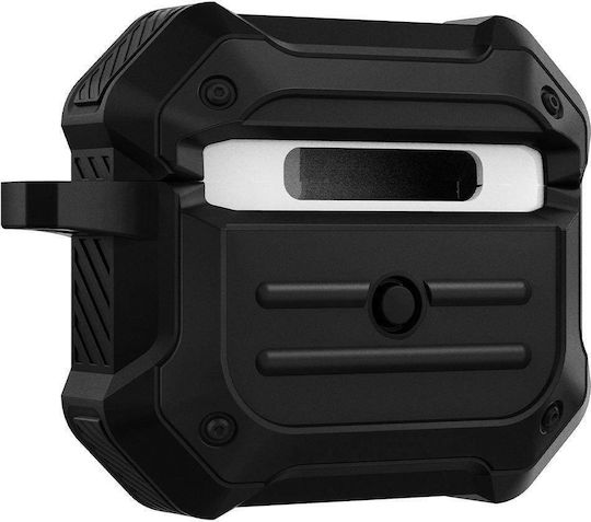 Spigen Tough Armor Θήκη Σιλικόνης με Γάντζο σε Μαύρο χρώμα για Apple AirPods 3