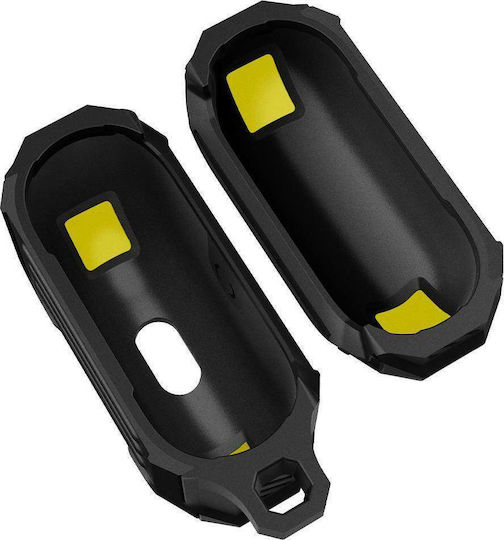 Spigen Tough Armor Θήκη Σιλικόνης με Γάντζο σε Μαύρο χρώμα για Apple AirPods 3