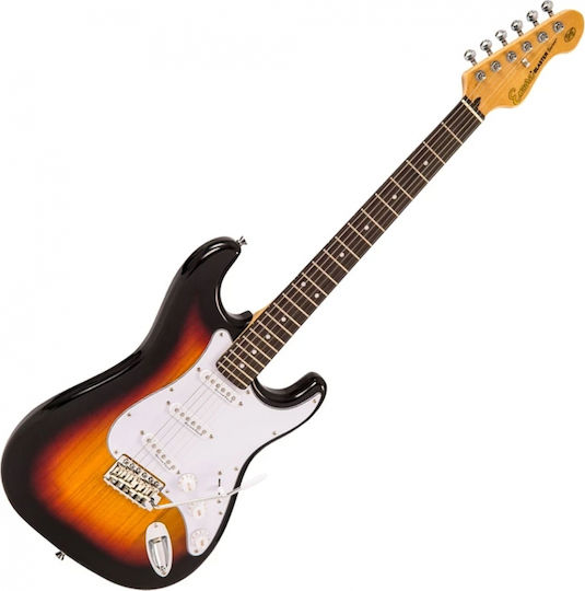 Encore E6 Pack Комплект Електрическа Китара Stratocaster с SSS Конфигурация на Пикапите Sunburst с Калъф