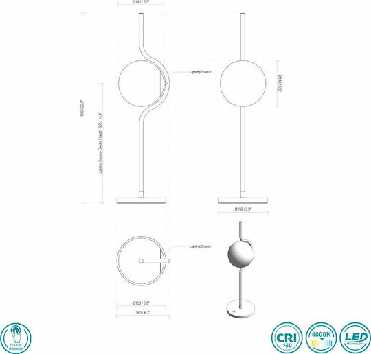 Faro Barcelona Dekorative Lampe Gold