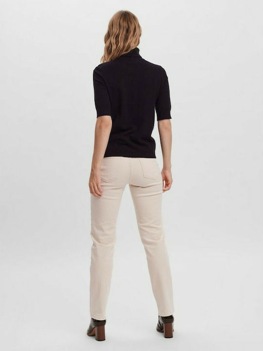 Vero Moda Women's Long Sleeve Sweater Turtleneck Black