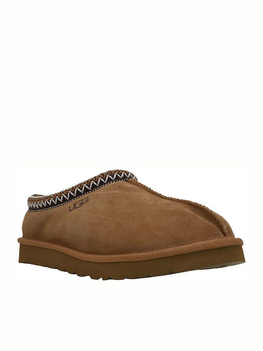 Ugg Australia Lederne Winterliche Herrenhausschuhe Braun