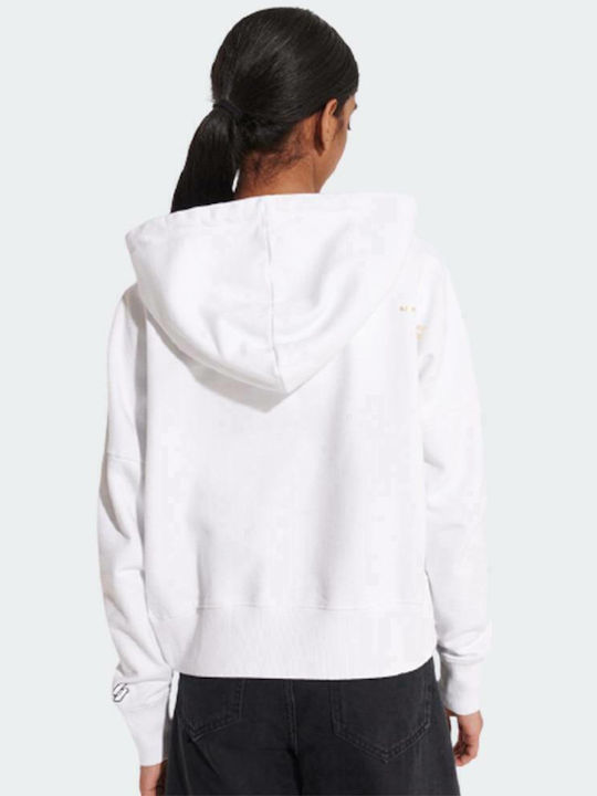 Superdry Women's Cropped Hooded Sweatshirt White