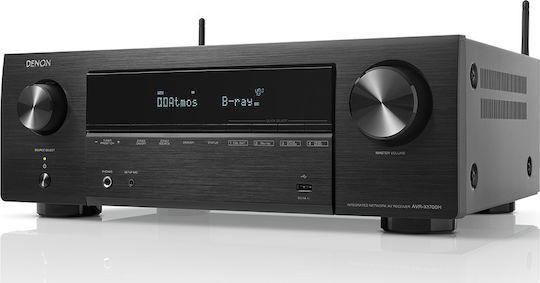 Denon AVR-X1700H Home Cinema Receiver 4K/8K 7.2 Channels 80W/8Ω with HDR and Dolby Atmos Black