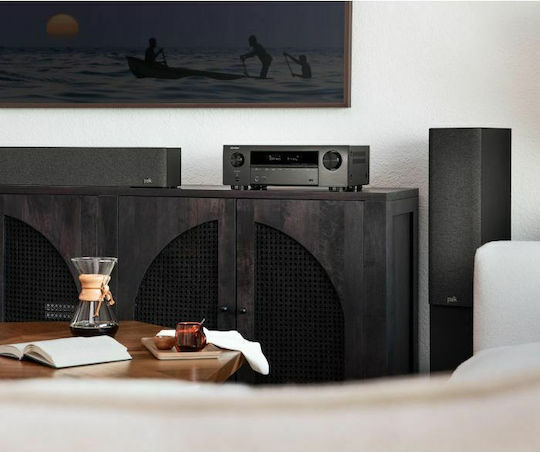 Denon AVR-X1700H Home Cinema Receiver 4K/8K 7.2 Channels 80W/8Ω with HDR and Dolby Atmos Black