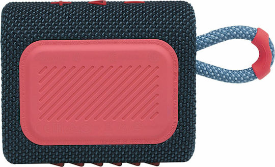 JBL Go 3 Waterproof Bluetooth Speaker 4.2W with Battery Life up to 5 hours Blue/Pink