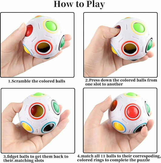 Cuberspeed Rainbow Ball Puzzle Made of Plastic for Ages 6+ 999991