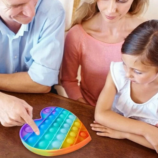 VS Anti Stress Fidget Bubble Pop Silikonring Regenbogen