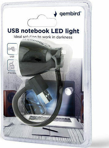 Gembird NL-02 USB Notebook Light LED σε Μαύρο Χρώμα