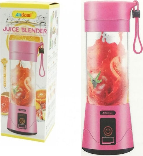 Andowl Μπλέντερ με Πλαστική Κανάτα 380 ml Ροζ Q-L800
