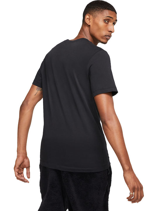 Nike Sportswear Club Ανδρικό T-shirt Μαύρο Μονόχρωμο