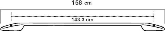 Omtec Aluminum Car Roof Bars 186cm for Nissan Qashqai 07-14 for Cars with Factory Bars Set with Roof Rack Legs Silver