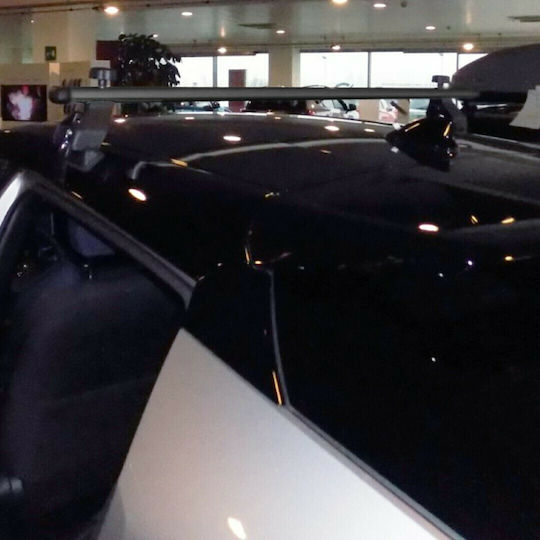 Menabo Metallic Car Roof Bars 130cm for Toyota C-HR 5D Set with Roof Rack Legs Black