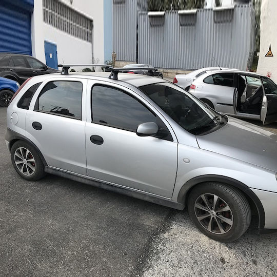 Cruz Airo X 108cm. für Opel Corsa (mit Dachträgerfüßen und Schloss) Silber