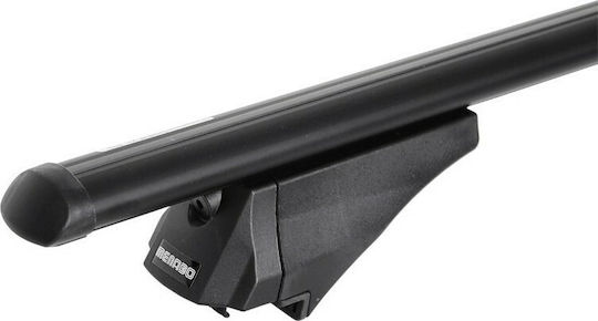 Menabo Menabo Aluminum Car Roof Bars Tiger 120cm Universal 5D for Cars with Factory Bars Set with Roof Rack Legs Black