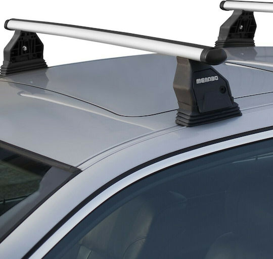 Menabo 130cm. for Cars with Factory Bars (with Roof Rack Legs) Silver