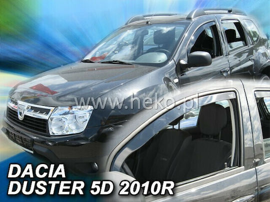 Heko Set of Windbreakers Front Car Dark Fime for Dacia Duster I 5D 2010-2018 2pcs