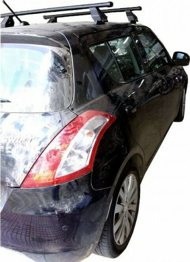 Menabo Таванни Стелки за Автомобил Метални 112см за Suzuki Swift 5D 2005-2013 Комплект с Крака Черни