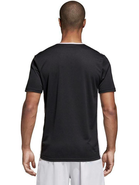 Adidas Entrada 18 Jersey Αθλητικό Ανδρικό T-shirt Μαύρο με Λογότυπο