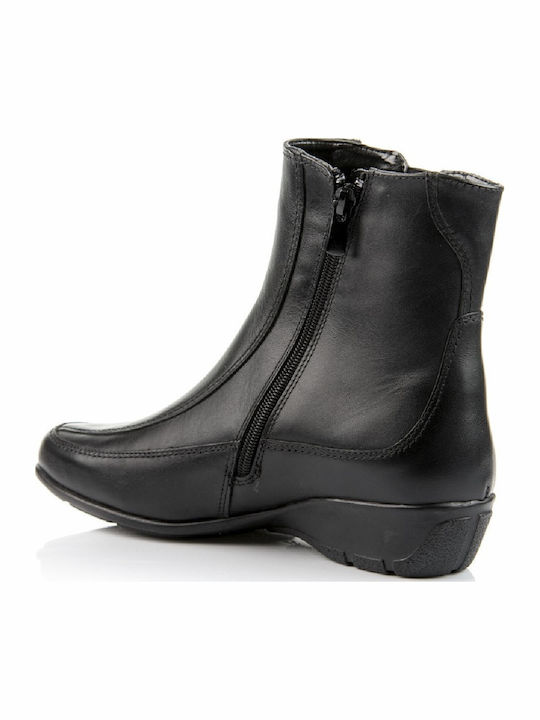 Leather Women's Ankle Boots Black