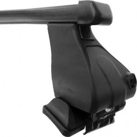 K39 Car Roof Bars Metallic 112cm for Mitsubishi Colt 5D Set with Roof Rack Legs Black