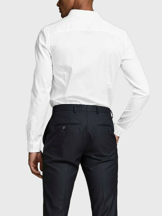 Jack & Jones Men's Shirt Long Sleeve Cotton White