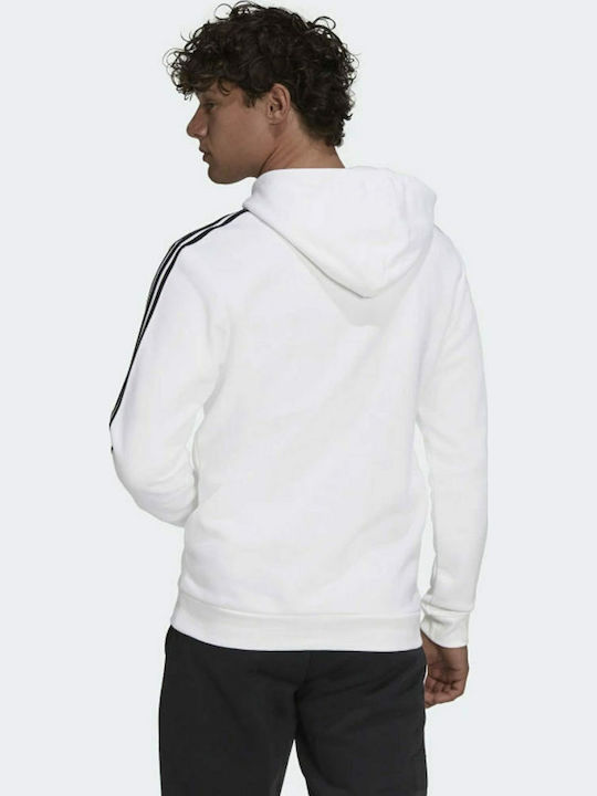 adidas Essentials 3-Stripes White with Hood