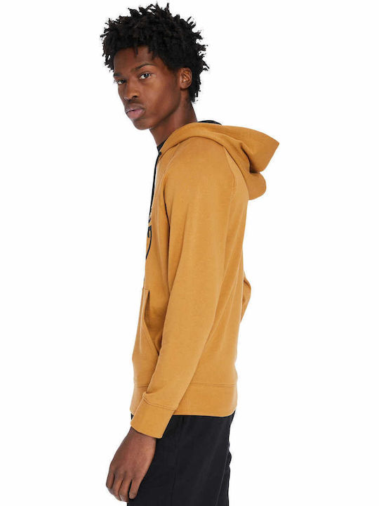 River Tree Sweatshirt with Hood Camel Yellow