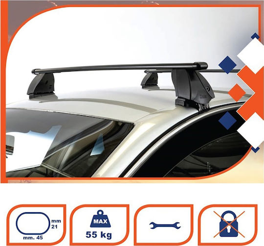 K39 K1 Pro 150cm. for Cars with Factory Bars (without Legs) Black
