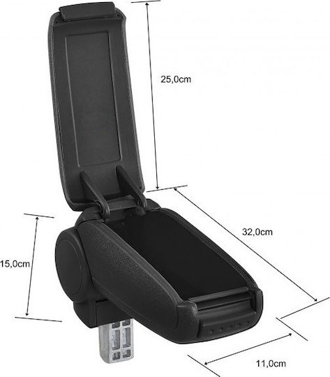 Sumex Armrace Car Fabric Armrest for Audi A3 Universal Central Armrest Console Black