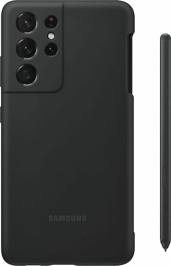 Samsung Silicone Cover & S Pen Μαύρο (Galaxy S21 Ultra 5G)