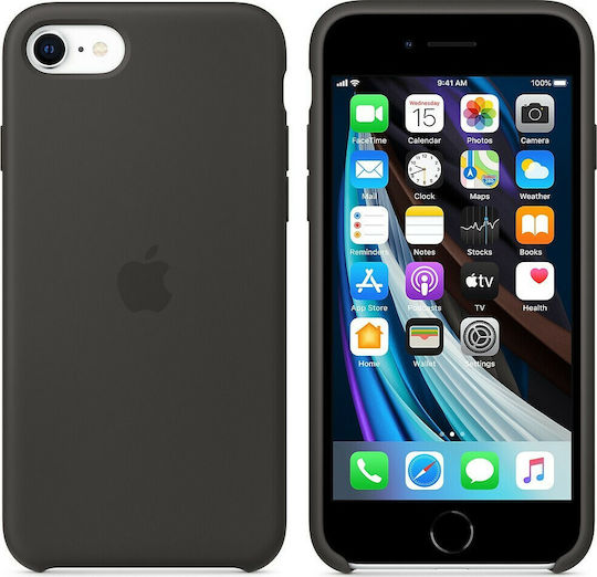 Apple Silicone Case Задна корица Силикон Черен (iPhone SE 2022/2020)
