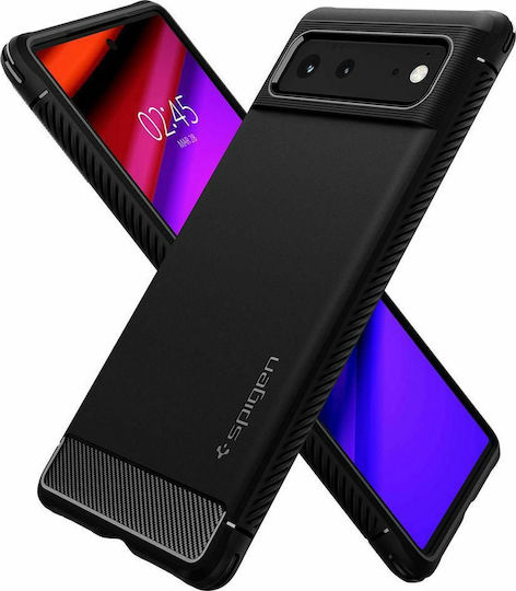Spigen Rugged Armor Back Cover Σιλικόνης 2mm Μαύρο (Google Pixel 6)