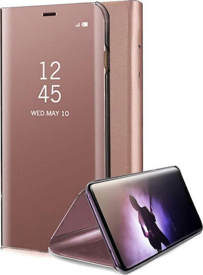 Hurtel Clear View Book Πλαστικό Ροζ Χρυσό (Redmi 9A / 9AT)