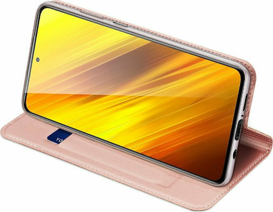 Dux Ducis Skin Pro Book Synthetic Leather Rose Gold (Poco X3 NFC / X3 Pro)