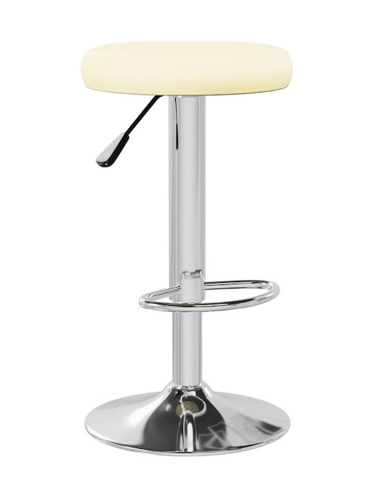 Stool Bar with Adjustable Height Cream 2pcs 31x31x58-78cm