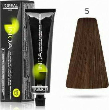 L'Oréal Professionnel Inoa Βαφή Μαλλιών Χωρίς Αμμωνία 5 Καστανό Ανοιχτό 60ml