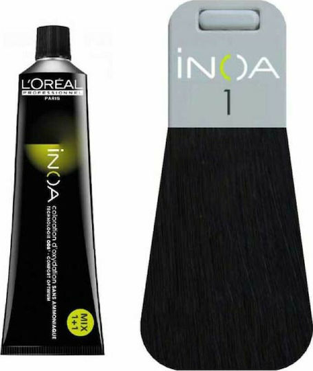 L'Oréal Professionnel Inoa Haarfärbemittel Kein Ammoniak 1 Schwarz Blau 60ml