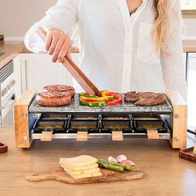 Cecotec Cheese 8400 Wood Allstone Teppanyaki Grilling Plate with Adjustable Thermostat 1200W 46.5x22.5cm.