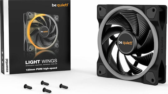 Be Quiet Light Wings High Speed Case Fan 120mm (2500rpm / 52.3cfm) με ARGB Φωτισμό και Σύνδεση 4-Pin PWM