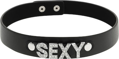 Coquette Hand Crafted Choker Vegan Leather Sexy Black