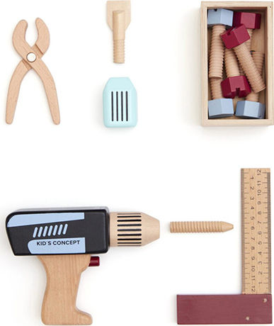Kids Concept Kids Wooden Tool Set for 3+ Years 12 Pieces